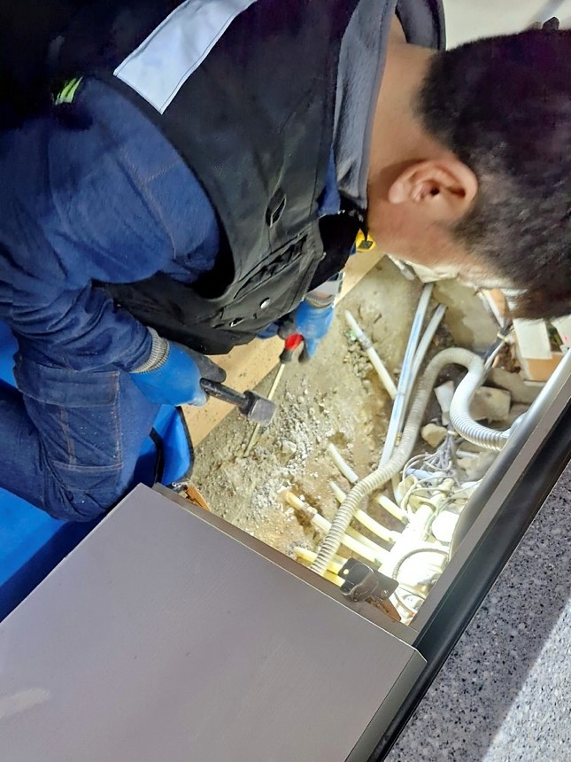 누수탐지업체 시공사례 - 화성시 동탄동 누수탐지 가정집 난방배관 미세 누수 완벽 해결!
